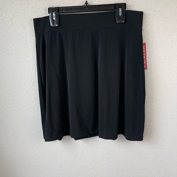 NWT Merona Black Midi Skirt Size Large Petite - Picture 1 of 4